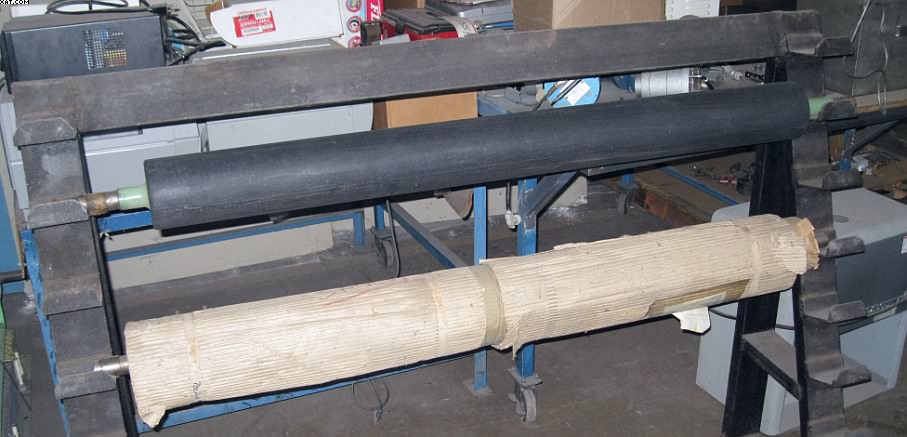 RUBBER Rolls, 55" face x 5" diameter,